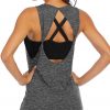 Open Back Yoga Shirts Sleeveless Workout Tops for Women
