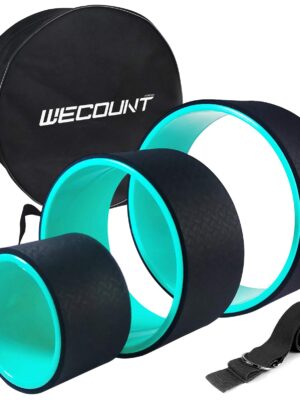 Yoga Wheel 3 Pack, Back Yoga Wheel with Fitness Straps