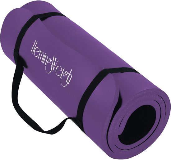 HemingWeigh 1/4 Inch Thick Yoga Mat, Extra Thick