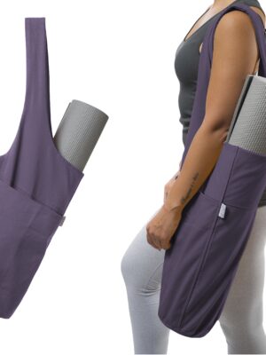 Yoga Mat Tote Sling Carrier w/Large Side Pocket