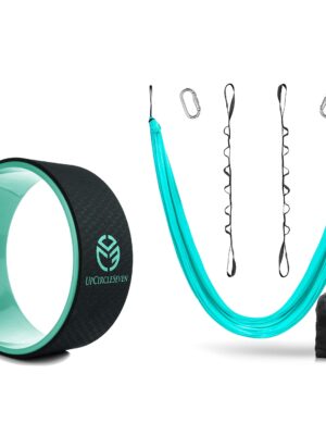 UpCircleSeven Yoga Wheel (Cyan) and Aerial Yoga Hammock
