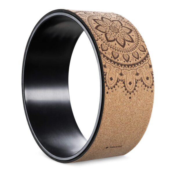 Navaris Cork Yoga Wheel - Prop for Stretching