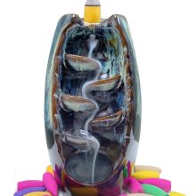 Ceramic Waterfall Incense Burner,Backflow Incense Holder