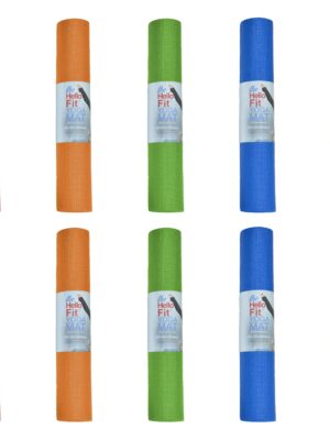 Hello Fit Yoga Mats, Bulk 10 Pack, Affordable Exercise Gym Mats