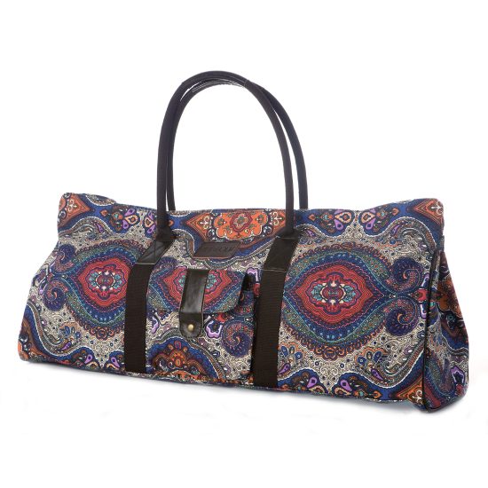 Kindfolk Yoga Mat Tote Bag Carrier Patterned Canvas