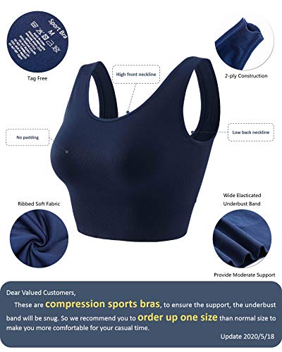 COMFY BRA Women's Light Support Seamless Sport Bra