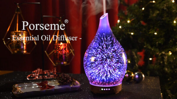 Essential Oil Diffuser 3D Glass Aromatherapy Ultrasonic