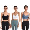 Evercute Cross Back Sport Bras Padded Strappy