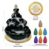 Extrapins Incense Burner Set,Ceramic Backflow Cones Sticks Holder