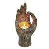 FLJZCZM Buddha Yoga Candle Holder Mudra Hand Tabletop