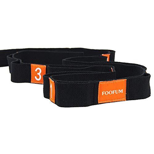 FOOFUM Yoga Strap Stretch Straps for Physical Therapy with Exercise Booklet & Carry Bag Non-Elastic Multi Loops FOOFUM Yoga Strap Stretch Straps for Physical Therapy