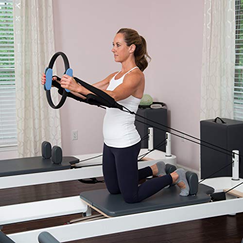 Fit Made Yoga Ring, Pilates Ring, Fitness Circle for Toning abs, Thighs and Stretching, 14" Dual Foam Padding (All Blue) Pilates and Fitness Circle for Toning abs, Thighs, and Stretching