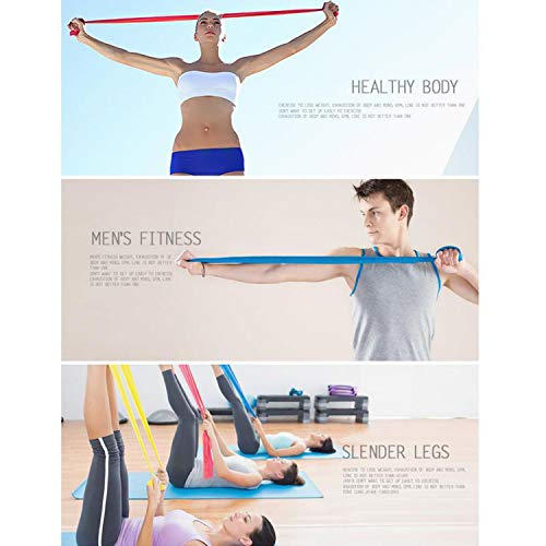 Forever Long Butt Exercise Bands| 1.5M Yoga Pilates Rubber Stretch Strap Yoga Resistance Bands Elastic Sports Bands Strength Training Exercise Strap Fitness Belt-Yellow- Forever Long Butt Exercise Bands, 1.5M Yoga Pilates