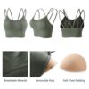 GYMONLY Longline Sports Bra, Seamless Strappy Padded