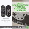 Gaiam Yoga Barre Socks Non Slip Sticky Toe Grip Accessories