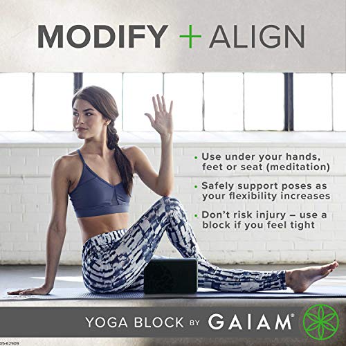 Gaiam Yoga Block - Supportive Latex-Free EVA Foam