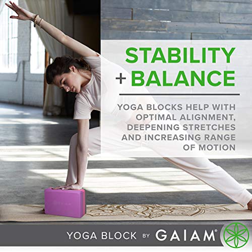 Gaiam Yoga Block - Supportive Latex-Free EVA Foam