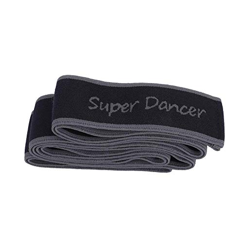 Keenso Yoga Resistance Band, Acrylic Yoga Resistance Band Latin Dance Elastic Stretching Belt Fitness Exercise Pulling Strap(Gray) Keenso Yoga Resistance Band, Acrylic Yoga Resistance Band