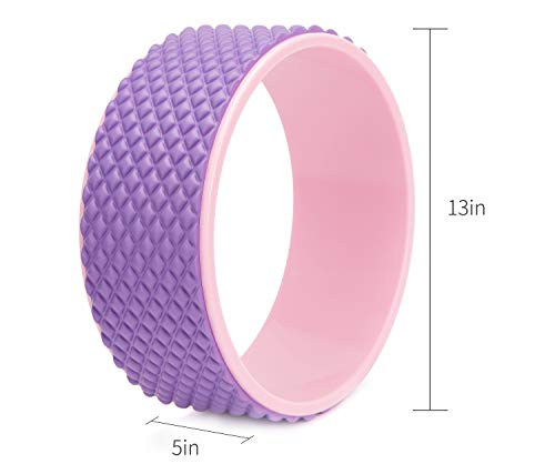 LERYG Sports Yoga Wheel- Strongest & Most Comfortable Yoga Wheel Roller for Back Pain, Stretching, Improve Mobility, Relive Tension(Purple) LERYG Sports Yoga Wheel- Strongest