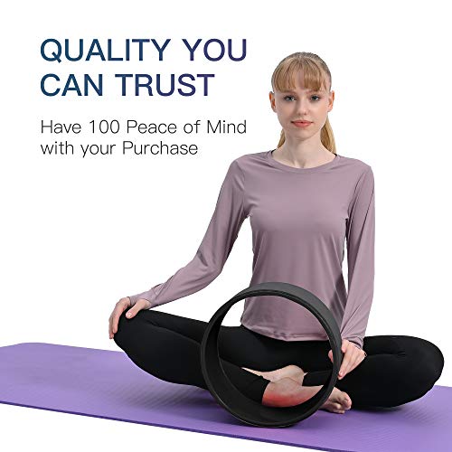 LUOWAN Yoga Wheel Three-Piece Suit Sports Yoga Wheel for Back Pain and Improving Your Yoga Poses, Perfect for Stretching, Improving Flexibility and Backbends (Style 1) LUOWAN Yoga Wheel Three-Piece Suit Sports Yoga Wheel