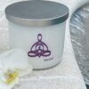 Lavender Vanilla Aromatherapy Candle with Yoga Design