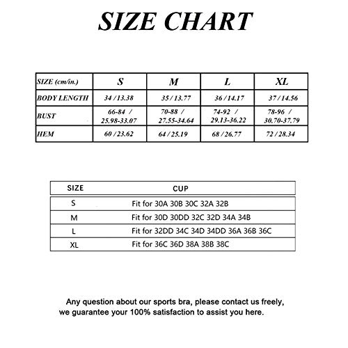 Lemedy Women Sports Bra Longline Crop Tank Top Padded Workout Running Yoga (S, Black) Lemedy Women's Yoga Sports Bra with Detachable Pads and Cotton-like Comfort
