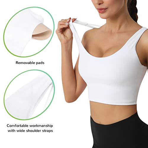 Letsfit Sports Bra for Women, Workout Fitness Crop Tank Tops