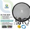 Half Yoga Ball with Resistance Bands, Handle, and Jump Rope