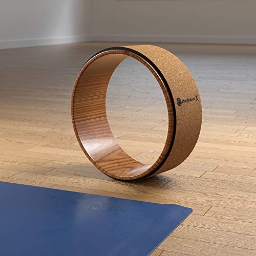 Mandelbrot X Cork Yoga Wheel | Stretching and Back Pain Relief Featuring Heat Activated Non-Slip Cork Backbends, Deepen Stretches, Bodyweight Exercises Large 12.6 in. Diameter by 5.6 in. Width Mandelbrot X Cork Yoga Wheel | Stretching and Back Pain Relief