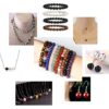 Natural Stone Beads 100pcs 8mm Black Gemstone Hole