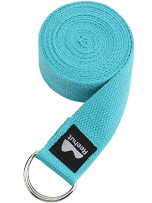 REEHUT Yoga Strap 8ft with Ebook - Durable Polyester Cotton