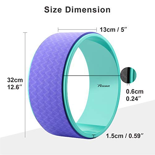 Reehut Yoga Wheel - 12.6" x 5" Strong Premium Back Roller