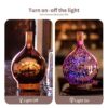 Rose Gold Essential Oil Diffuser 3D Glass Aromatherapy