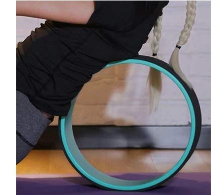 SVALOR Yoga Wheel for Stretching Set with Strap and Block - Comfortable Spine Roller Wheel - Back Stretcher Ring for Pain Relief - Dharma Yoga Stretch Circle - Essential Yoga Accessories Equipment Spine Roller Wheel, Back Stretcher Ring for Pain Relief
