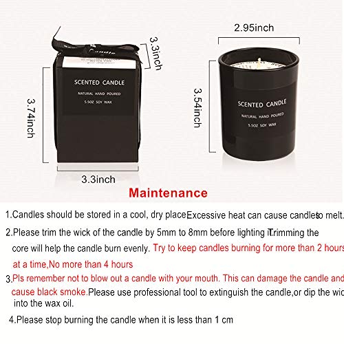 Scented Candles for Home Scented, Aromatherapy Jar Candle Gifts for Women Yoga Stress Relief Birthday Mother's Day, 5.5oz Soy Wax Long Time Burning with Strongly Fragrance Scented Candles for Home Scented, Aromatherapy