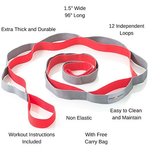 Sport2People Yoga Strap for Stretching and Rehabilitation