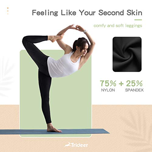 Trideer Classic Yoga Leggings Test1 (Small, Black) Trideer Classic Yoga Leggings