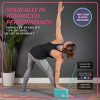 Yoga Practice with 2 Moisture-Resistant High-Density EVA Foam Yoga Blocks and a Stretch Strap - Perfect for Home or Gym Workouts - Includes Free PDF Workout Guide