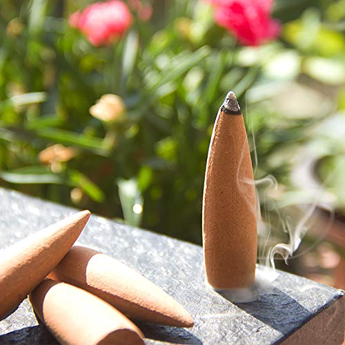 Upgraded Extra Long Backflow Incense Cones 50 PCS 2 Kinds of Natural Handwork Scents Gift Package Sandalwood Agarwood ,Waterfall Incense for Yoga Meditation, Relaxation, Spa Aromatherapy(L) Upgraded Extra Long Backflow Incense Cones 50 PCS