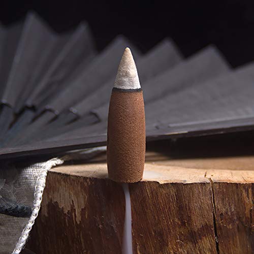 Upgraded Extra Long Backflow Incense Cones 50 PCS 2 Kinds of Natural Handwork Scents Gift Package Sandalwood Agarwood ,Waterfall Incense for Yoga Meditation, Relaxation, Spa Aromatherapy(L) Upgraded Extra Long Backflow Incense Cones 50 PCS