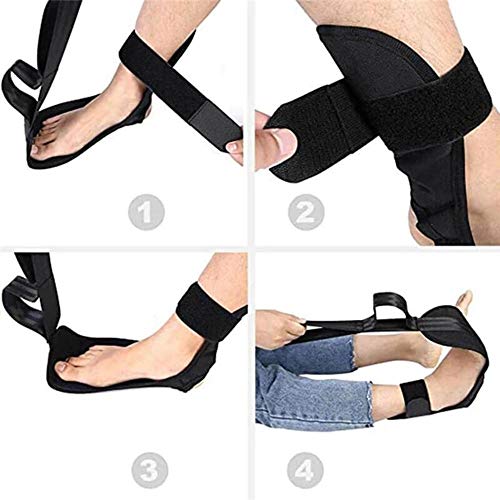 VIDELLY Foot Stretcher and Leg Stretcher Strap Bundle Yoga Rehabilitation Stretching Strap Foot Drop Correction Leg Stretch Band Improve Flexibility Yoga Ligament Stretching Belt for Ankle Feet,Black VIDELLY Foot Stretcher and Leg Stretcher Strap