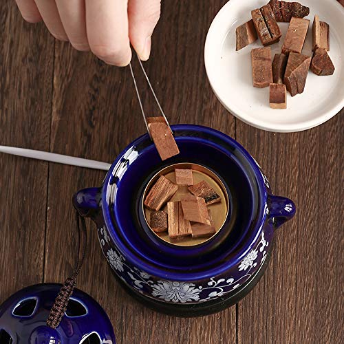 YANGF Timer Thermostat Electric Ceramic Essential Oil Burner, Fragrance Powder/Pill/Sandalwood Aroma Diffuser, for Yoga SPA Meditation Home Decor (Cloisonne) YANGF Timer Thermostat Electric Ceramic Essential Oil Burner