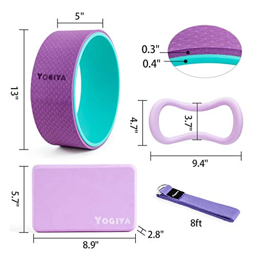 YOGIYA Yoga Wheel + 2 EVA Foam Yoga Blocks