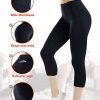 Yoga Capri Pants Headband Sweatband Black
