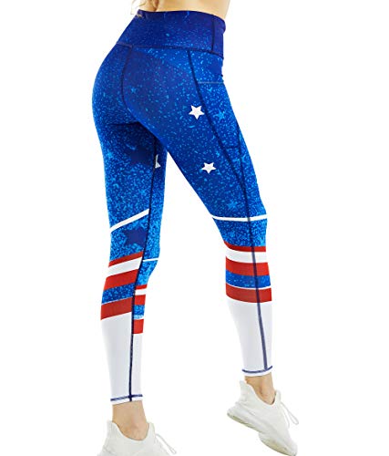 Yoga Pants Captain America Printed Leggings with Side Pockets Yoga Pants – Captain America Printed Leggings with Side Pockets for Comfort and Functionality
