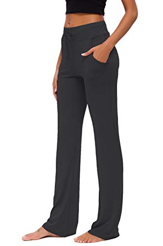 Yoga Pants with Pockets Straight-Leg Loose Comfy Yoga Pants with Pockets Straight-Leg Loose Comfy