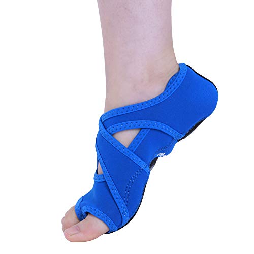 Yoga Socks for Women, Anti-skid Training Toeless Half Toe Shoes Socks for Yoga Pilates Ballet Dance(S-Blue) Yoga Socks for Women, Anti-skid Training Toeless