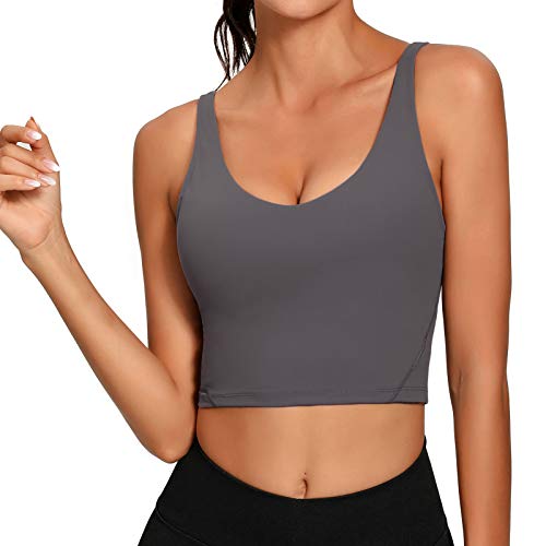 Yoga Women Sports Bra Longline Crop Tank Top
