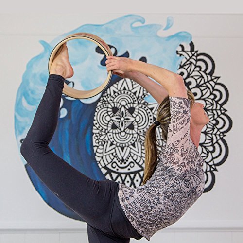 Yoloha Premium Cork Yoga Wheel, Strong, Non Slip, Sustainable, Soft, Durable, Foam, Premium, Handmade, Moisture Resistant – Yoga Wheel Guide Included Moisture-Resistant Premium Cork Yoga Wheel