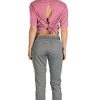 icyzone Open Back Workout Top Shirts